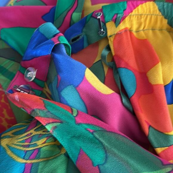 Diane Von Furstenberg Silk Assets Tropical Floral Maxi Skirt Medium - Picture 5 of 8